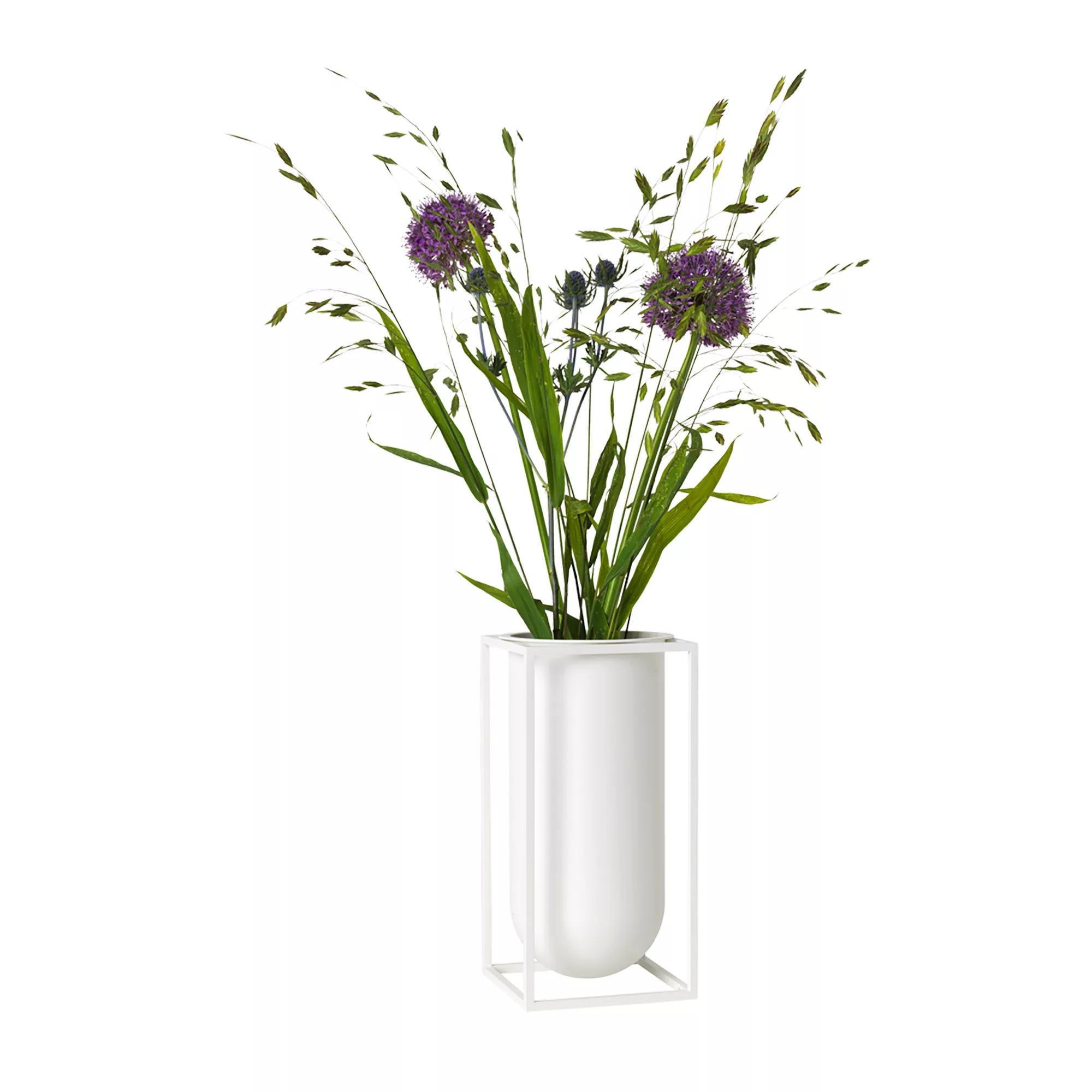 by Lassen - Kubus Lolo Vase - weiß/lackiert/LxBxH 12x12x88cm/im Innen- und günstig online kaufen