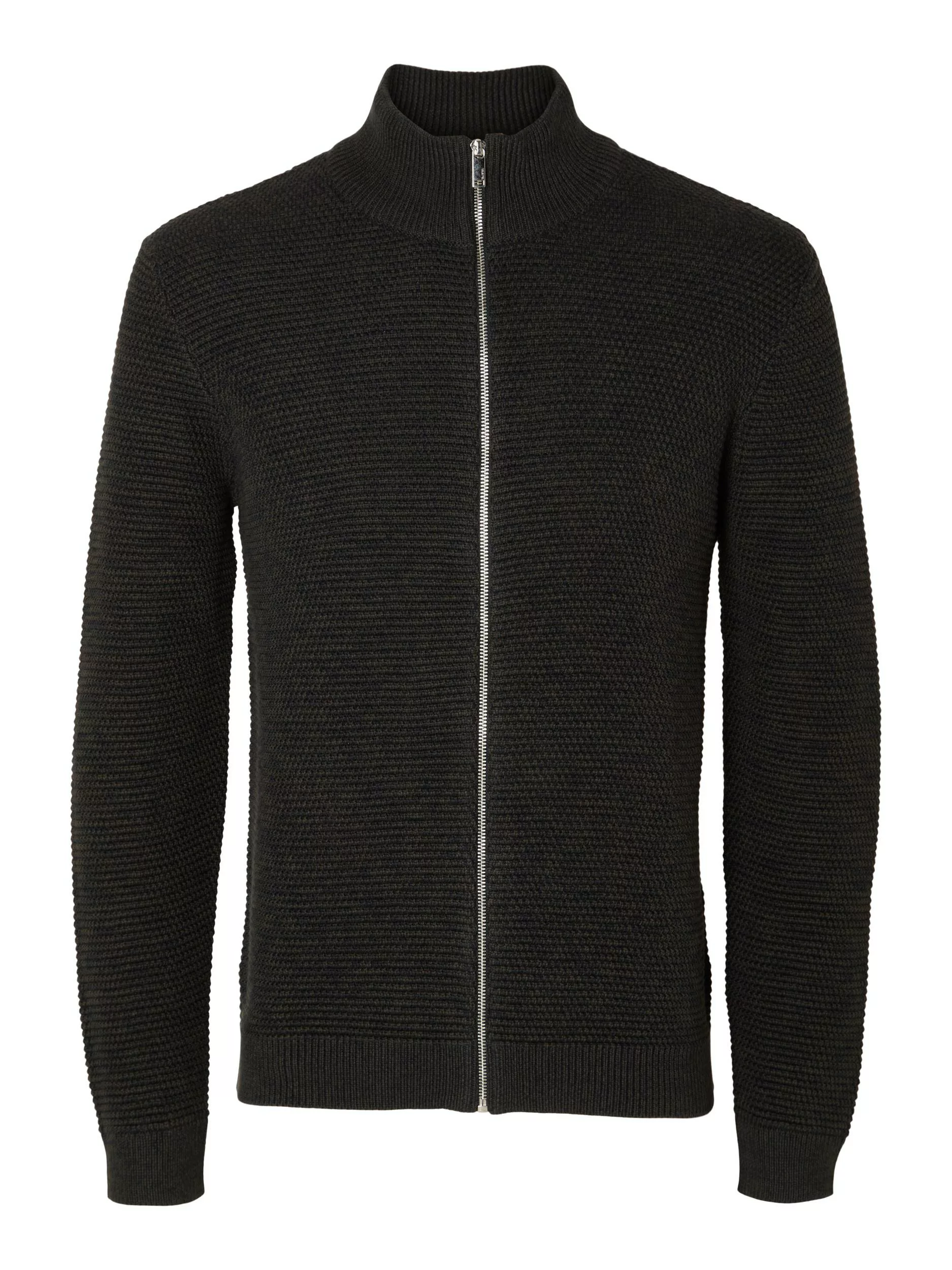 SELECTED HOMME Strickpullover SLHVINCE LS KNIT BUBBLE FULL ZIP NOOS günstig online kaufen