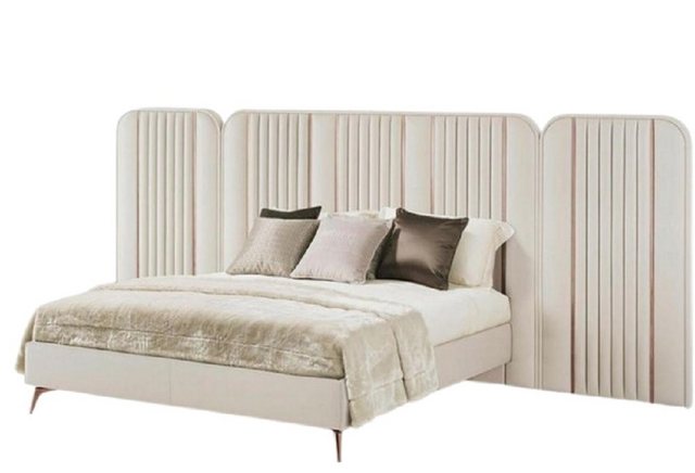 Xlmoebel Bett Kingsize Bettgestell für das Schlafzimmer in Beige - Luxuriös günstig online kaufen