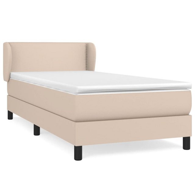 vidaXL Boxspringbett, Boxbett mit Matratze Cappuccino-Braun 80x200cm Kunstl günstig online kaufen