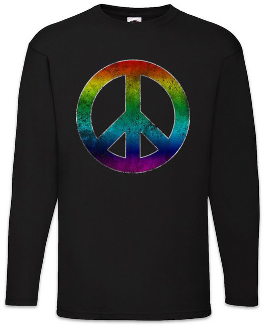 Urban Backwoods Langarmshirt Rainbow Peace Symbol Langarm T-Shirt Hippie Si günstig online kaufen