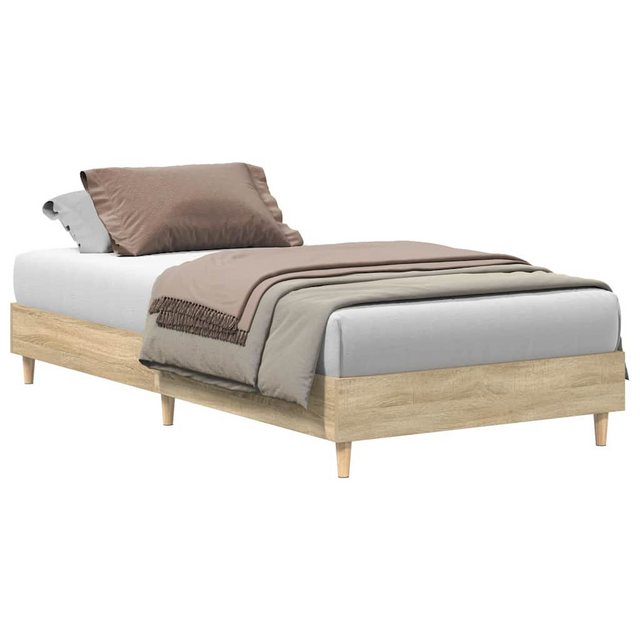 vidaXL Bett Bettgestell ohne Matratze Sonoma-Eiche 75x190 cm Holzwerkstoff günstig online kaufen