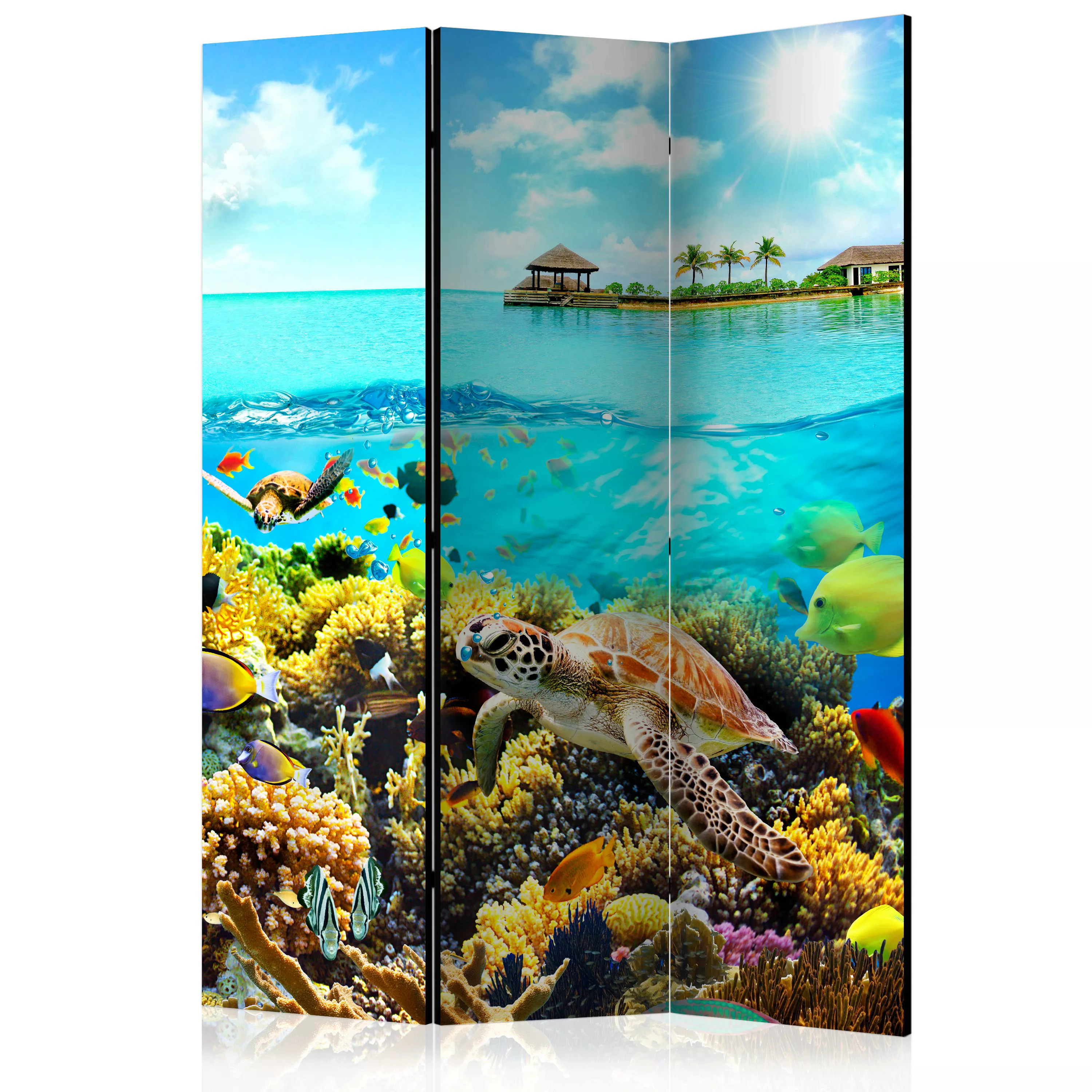 3-teiliges Paravent - Heavenly Maldive [room Dividers] günstig online kaufen