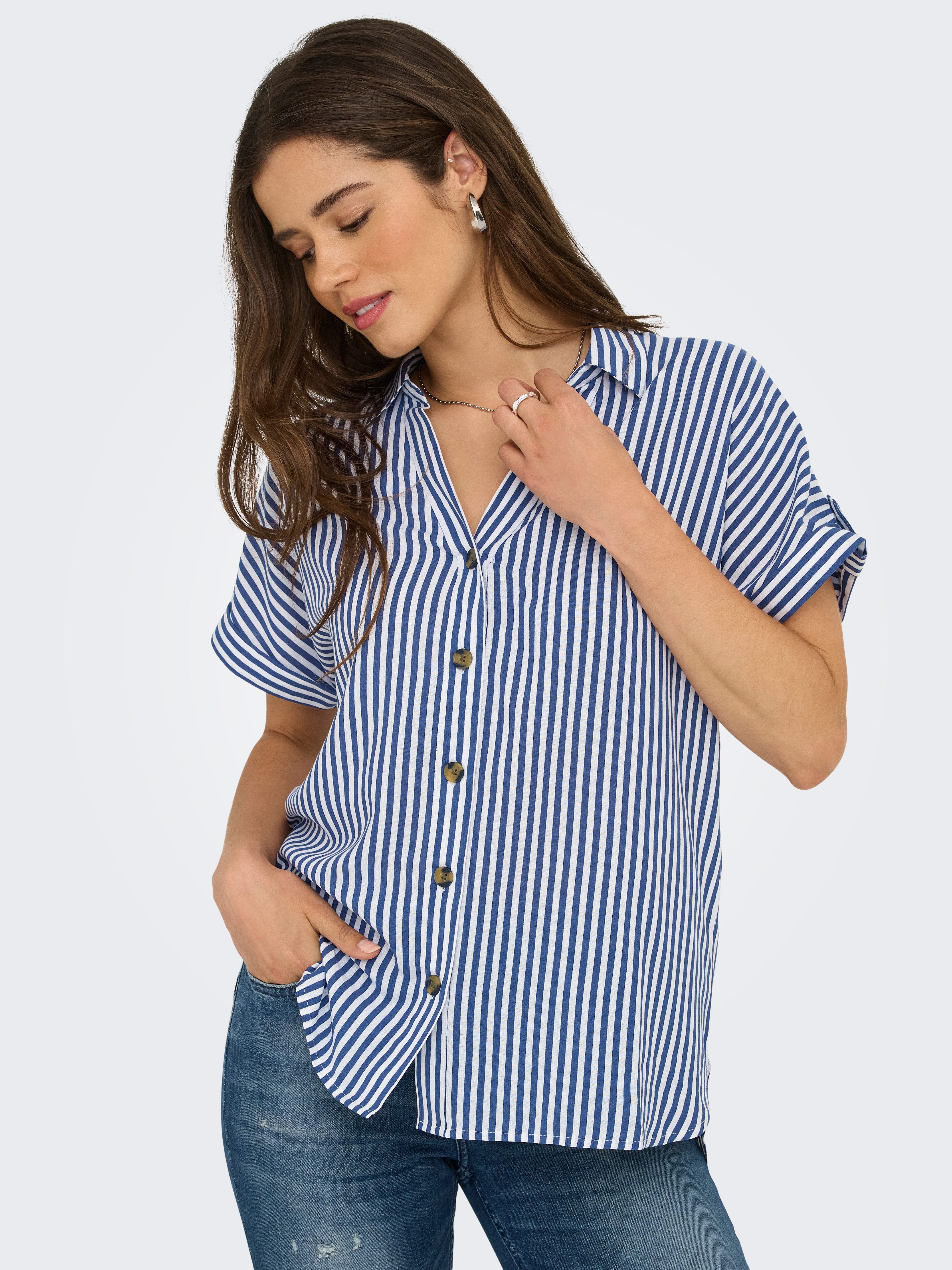 ONLY Kurzarmbluse ONLYASMIN SHIRT S/S WVN günstig online kaufen