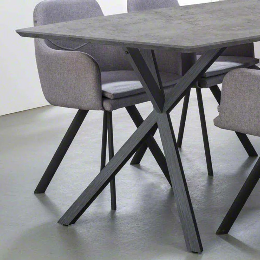 Esszimmertisch mit Beton beschichtet Stahl günstig online kaufen