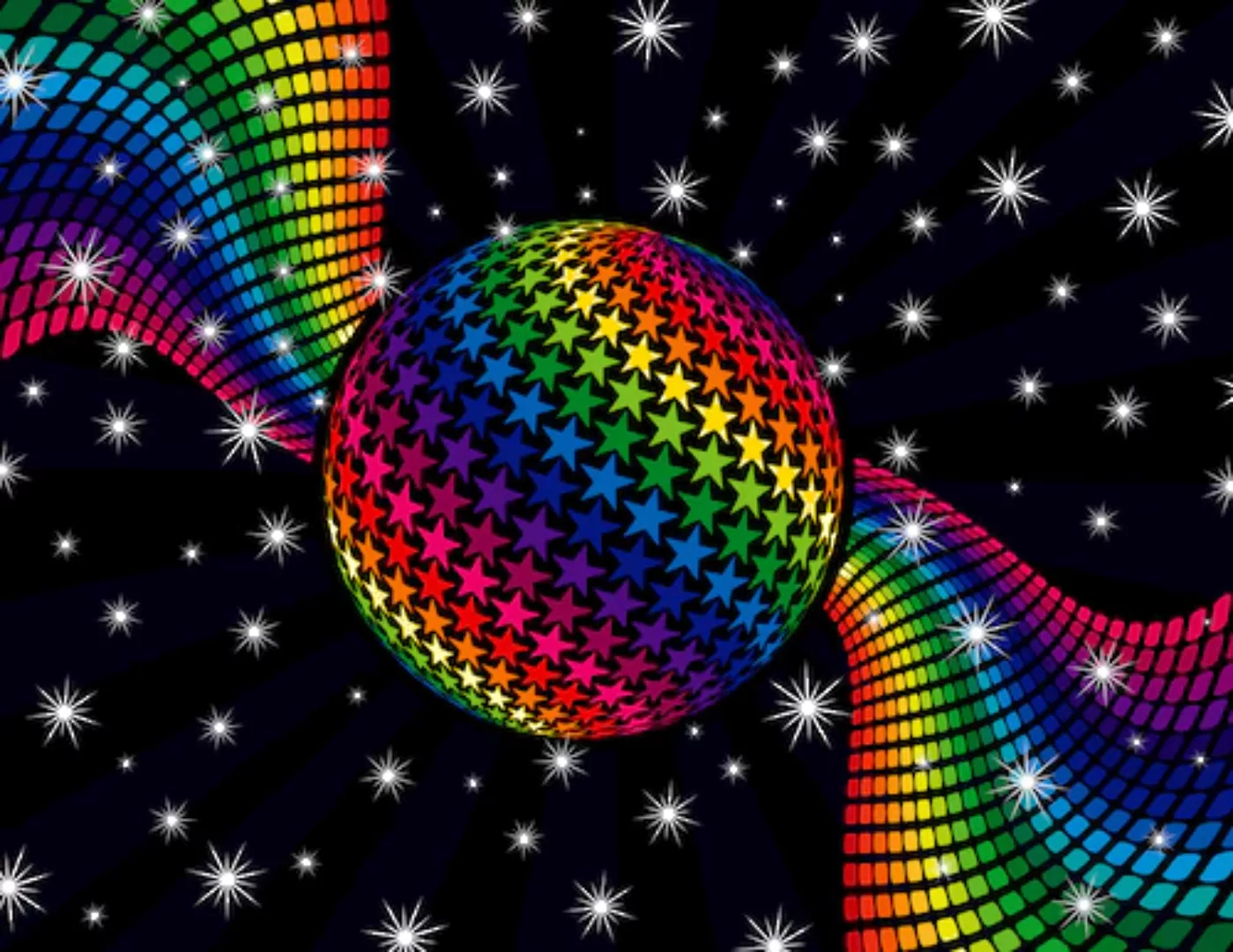 Papermoon Fototapete »Rainbow Disco Dance« günstig online kaufen