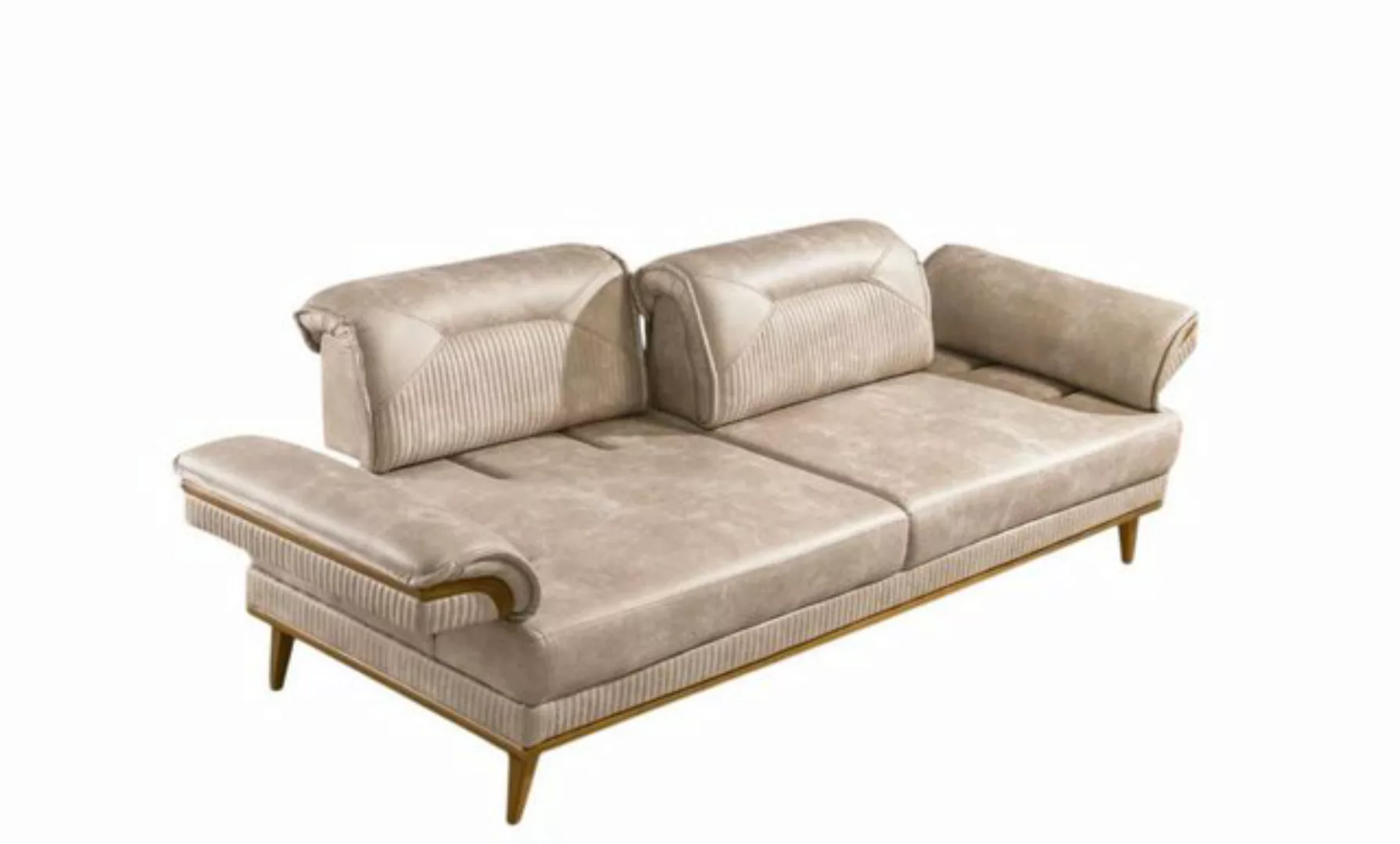 Xlmoebel 3-Sitzer Hochwertiges Beige 3-Sitzer Sofa für das Wohnzimmer mit D günstig online kaufen