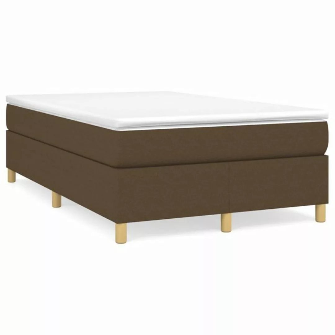 furnicato Bett Boxspringbett mit Matratze Dunkelbraun 120x200 cm Stoff günstig online kaufen