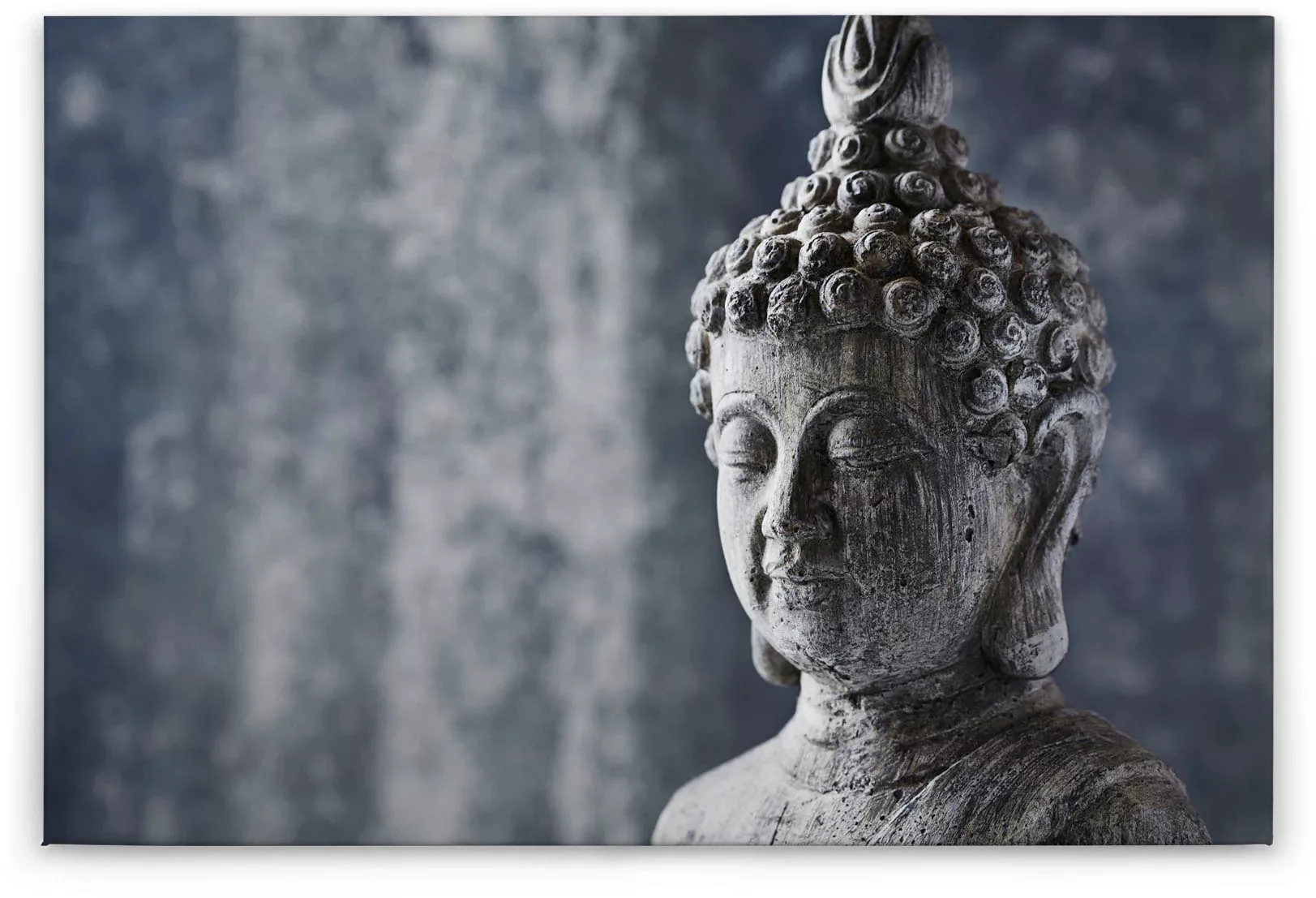 Bricoflor Buddha Leinwand Bild In Grau Asiatisches Leinwandbild Ideal Für S günstig online kaufen