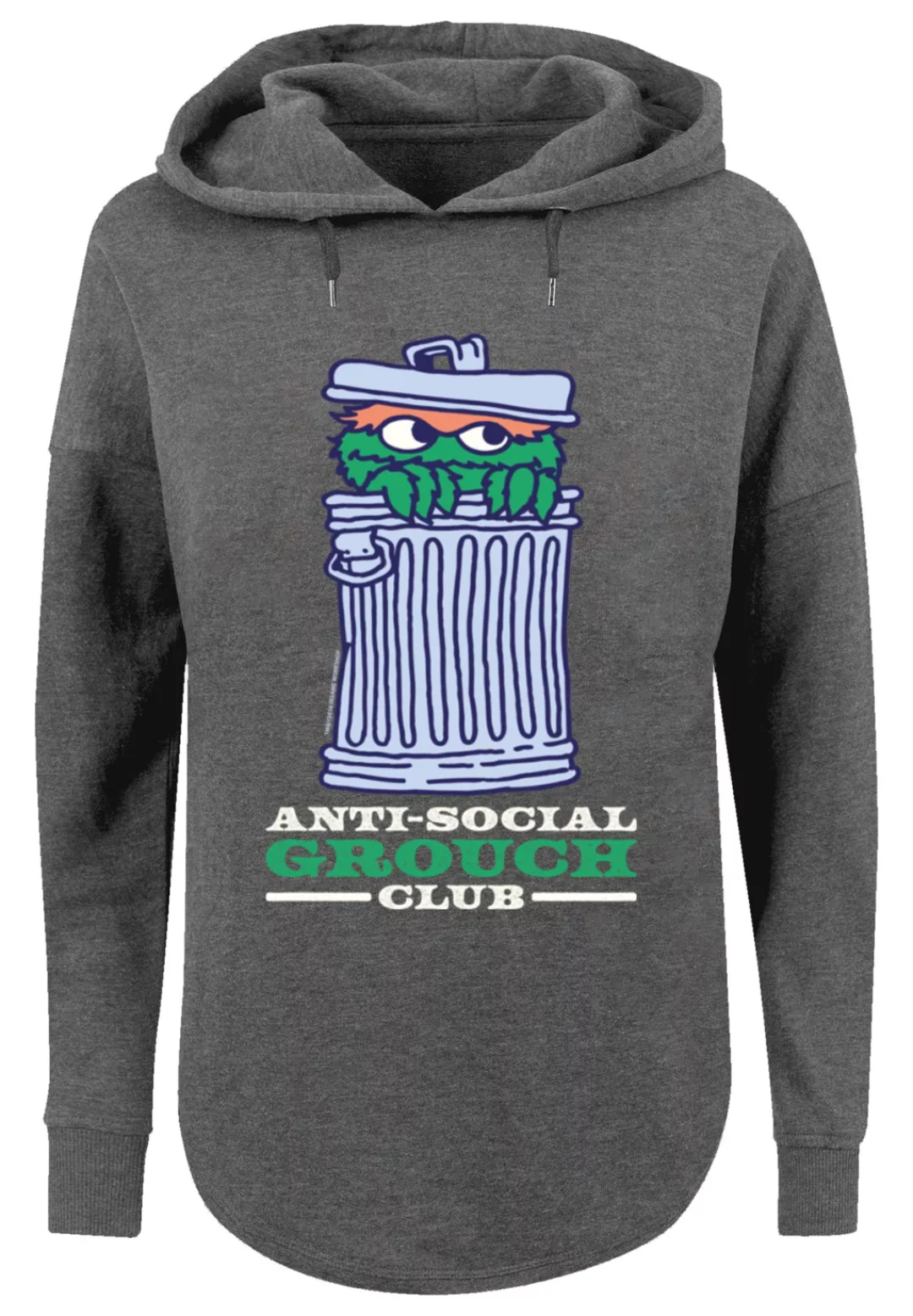 F4NT4STIC Kapuzenpullover "Sesamstraße Anti Social Grouch Club", Premium Qu günstig online kaufen