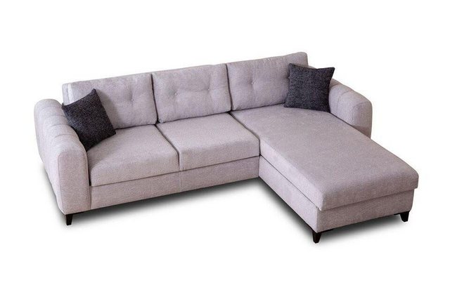 JVmoebel Ecksofa Weißes Polster Ecksofa Designer Sitzmöbel Textil Wohnzimme günstig online kaufen