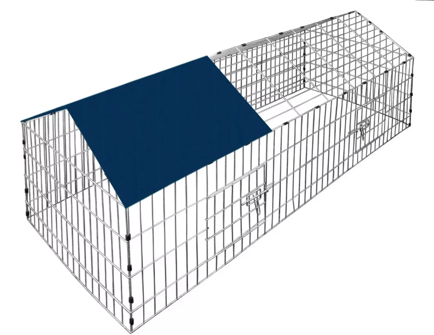 Kaninchen-Freilaufgehege Blau 180x75x75cm Sonnenschutz günstig online kaufen