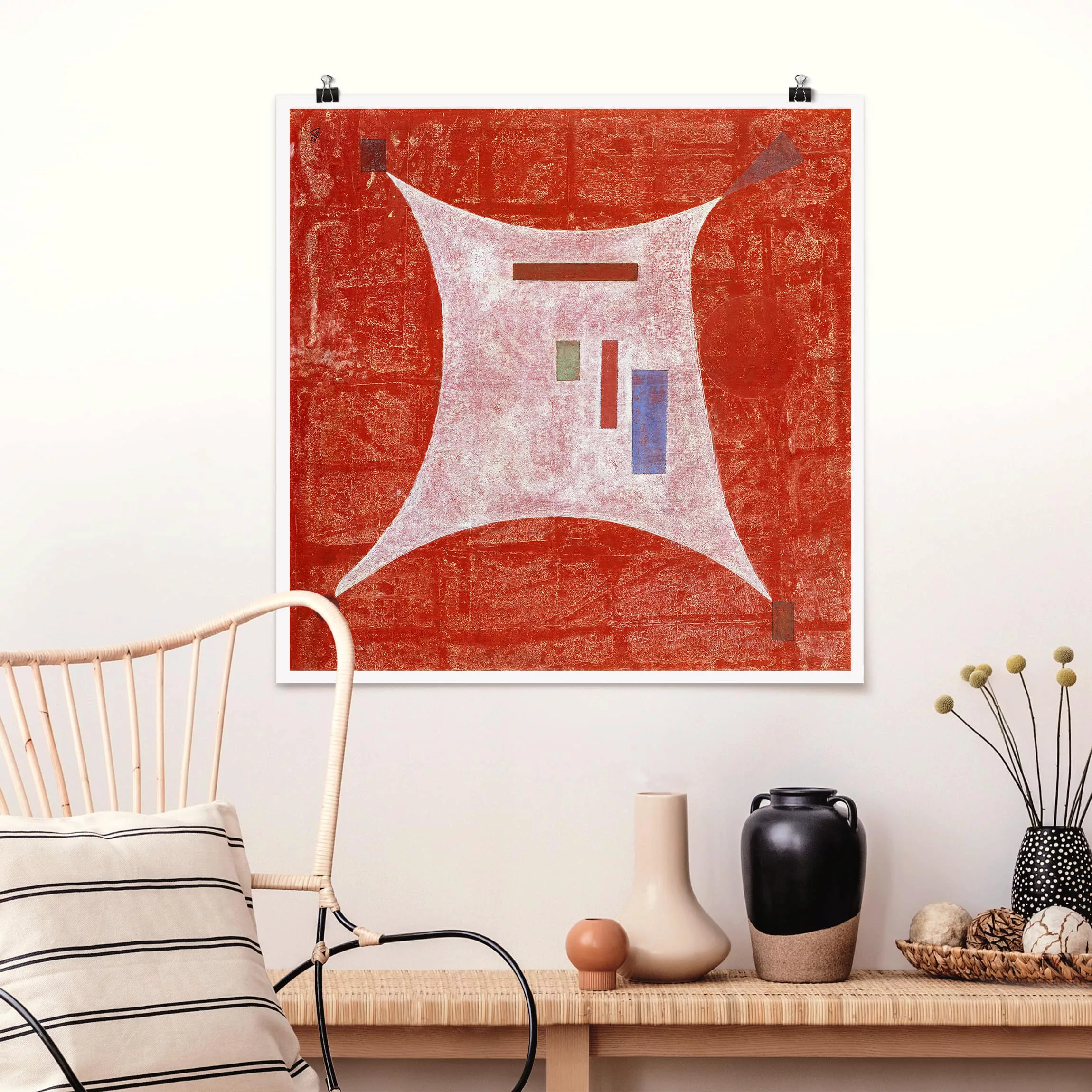 Poster Kunstdruck - Quadrat Wassily Kandinsky - Vier Ecken günstig online kaufen
