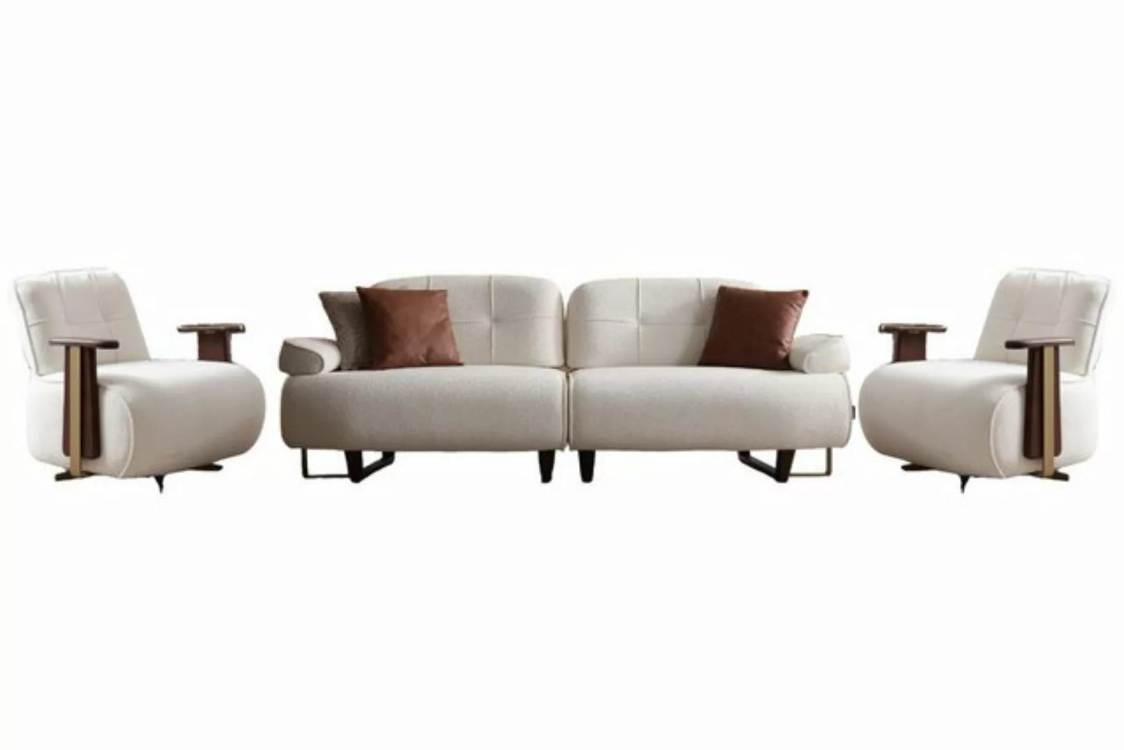 Villa Möbel Sofa Kansas, Hand Made Qualtiy, pflegeleichter Mikrofaserstoff günstig online kaufen