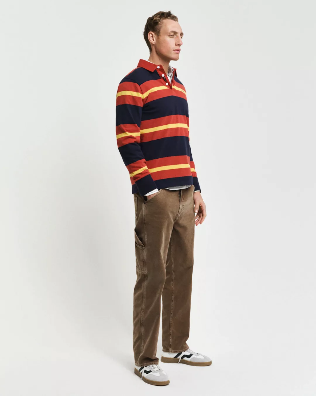 Gant Langarm-Poloshirt MULTISTRIPE HEAVY RUGGER mit bunten Streifen, unisex günstig online kaufen