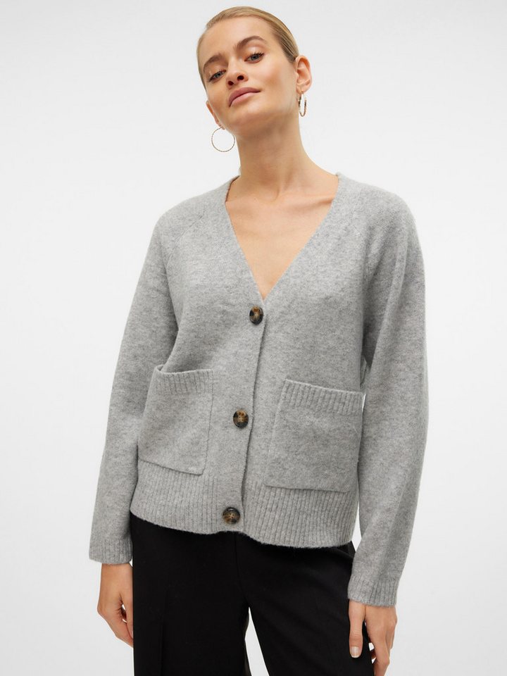 Vero Moda Strickjacke VMBOOM LS V-NECK BUTTON CARDIGAN GA NOOS günstig online kaufen