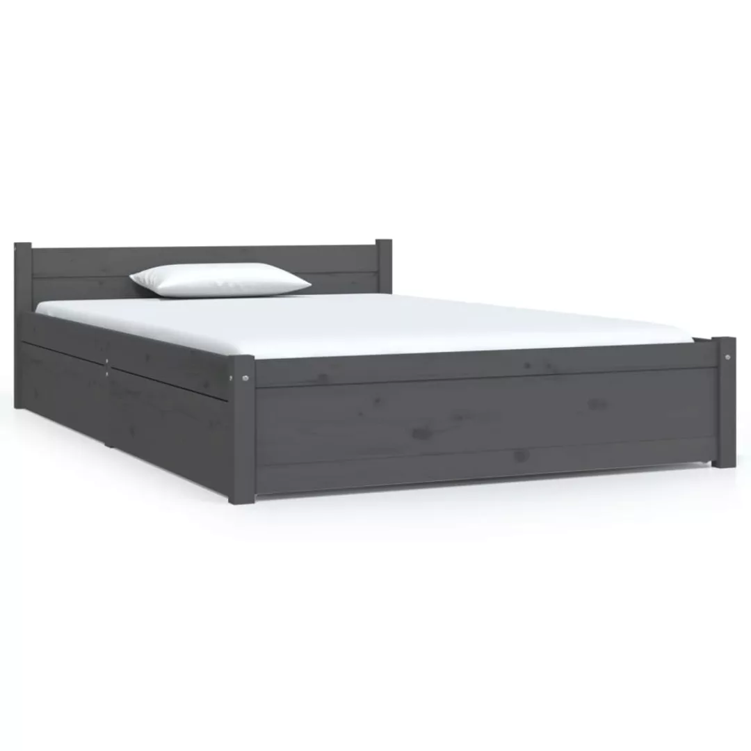 Vidaxl Bett Mit Schubladen Grau 120x190 Cm 4ft Small Double günstig online kaufen