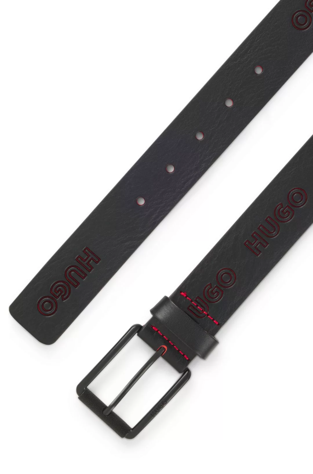 HUGO Ledergürtel "Gilroy Deb Sz35", mit Label-Prägung rundherum günstig online kaufen