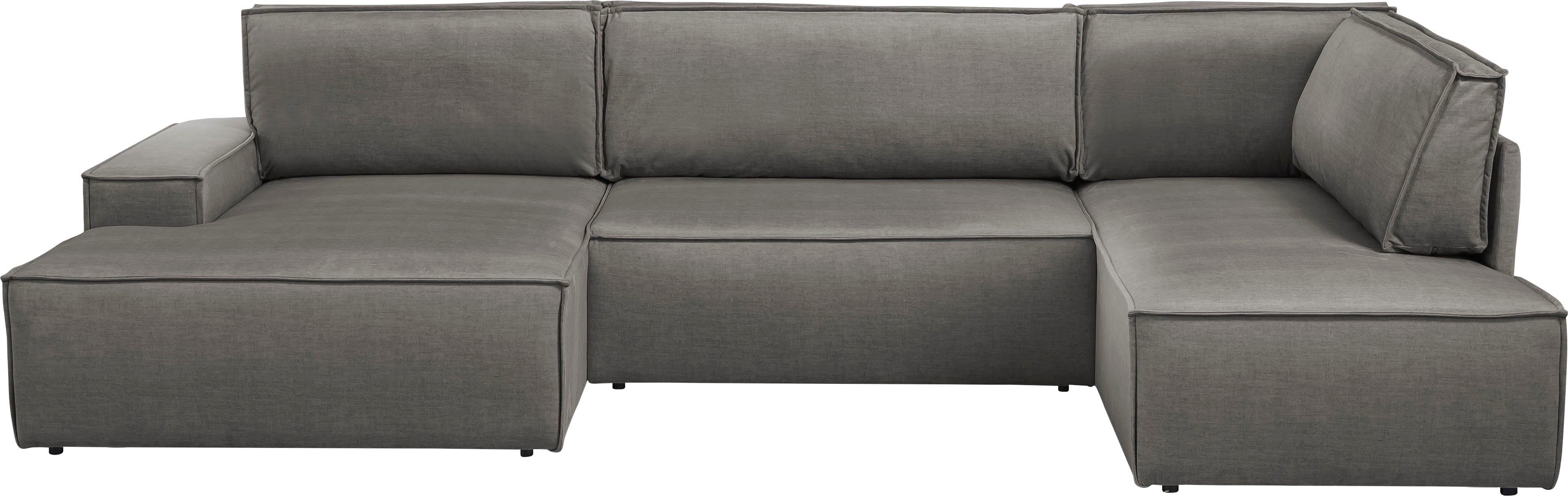 Home affaire Wohnlandschaft "SHERWOOD 329 cm, U-Form, Schlafsofa,", Schlaff günstig online kaufen