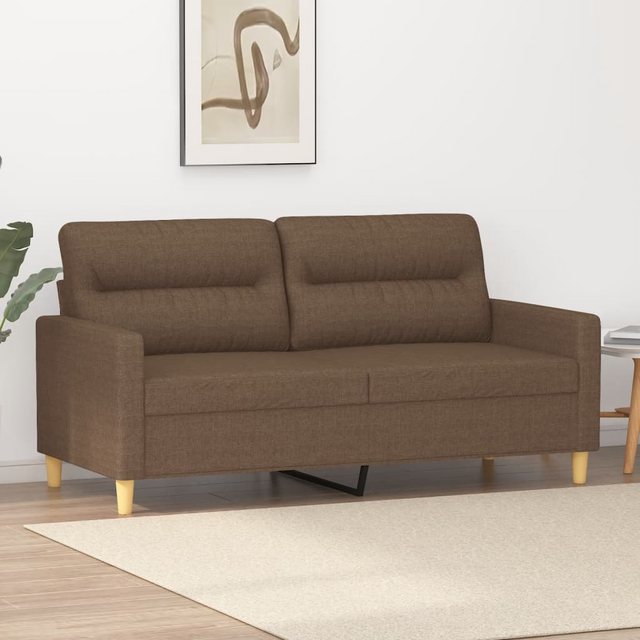 vidaXL Sofa 2-Sitzer-Sofa Braun 140 cm Stoff günstig online kaufen
