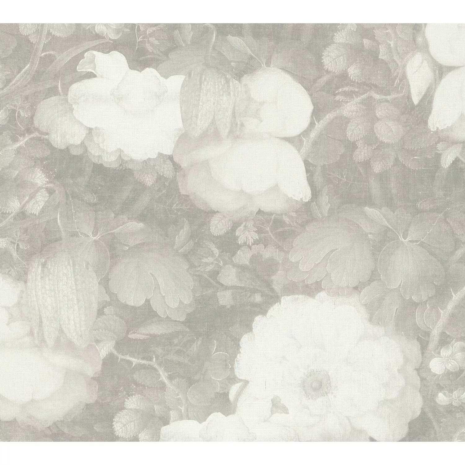 Bricoflor Vlies Blumentapete Grau günstig online kaufen