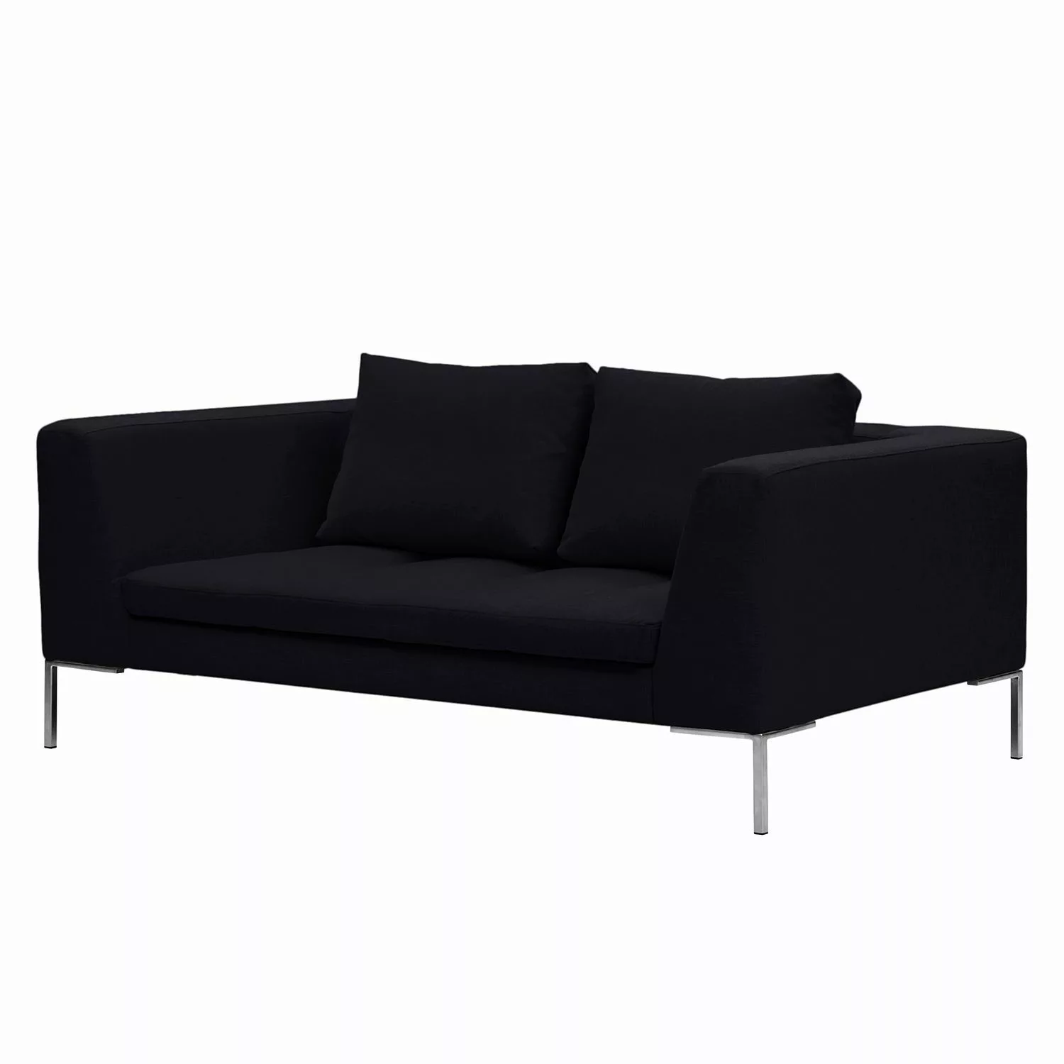 home24 Studio Copenhagen Sofa Madison 2-Sitzer Anthrazit Webstoff 174x66x10 günstig online kaufen