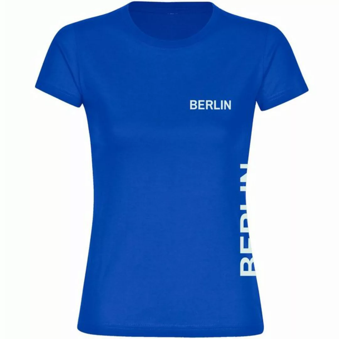 multifanshop T-Shirt Damen Berlin blau - Brust & Seite - Frauen günstig online kaufen