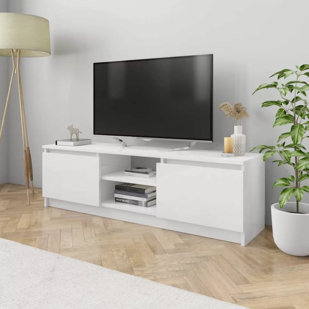 Tv-schrank Hochglanz-weiß 120ã30ã35,5 Cm Spanplatte günstig online kaufen