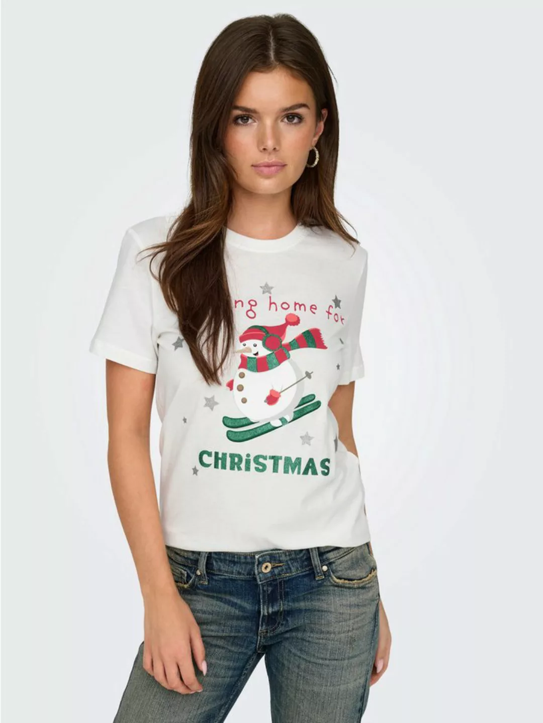 ONLY Rundhalsshirt ONLXMAS YRSA CHRISTMAS REG S/S TOP JRS für Weihnachten günstig online kaufen