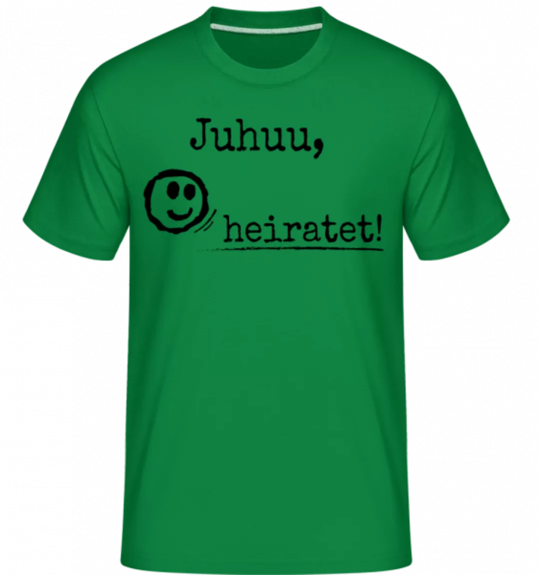 Juhuu, NAME Heiratet · Shirtinator Männer T-Shirt günstig online kaufen