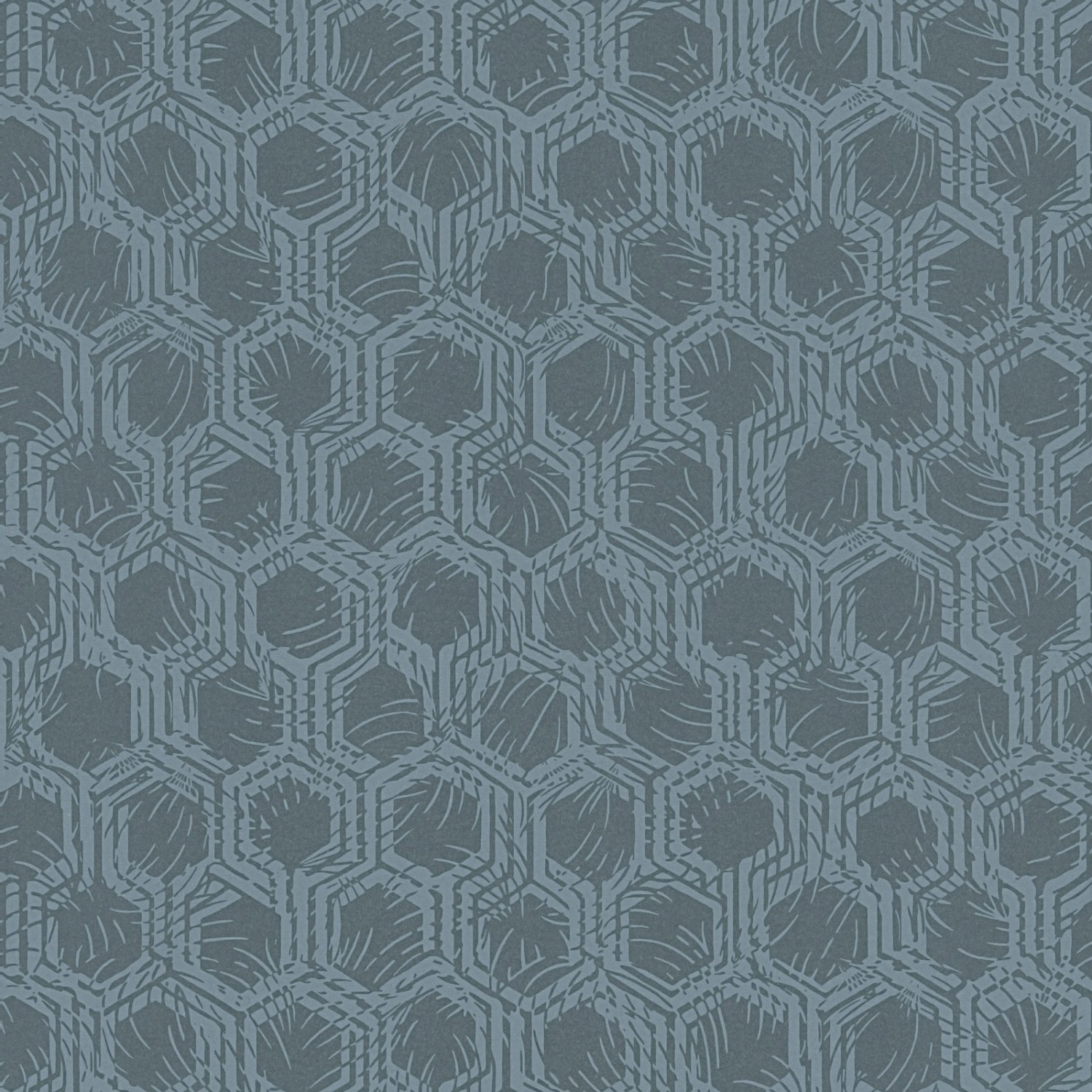 Bricoflor Vliestapete in Dunkelblau Geometrische Tapete mit Hexagon Design günstig online kaufen