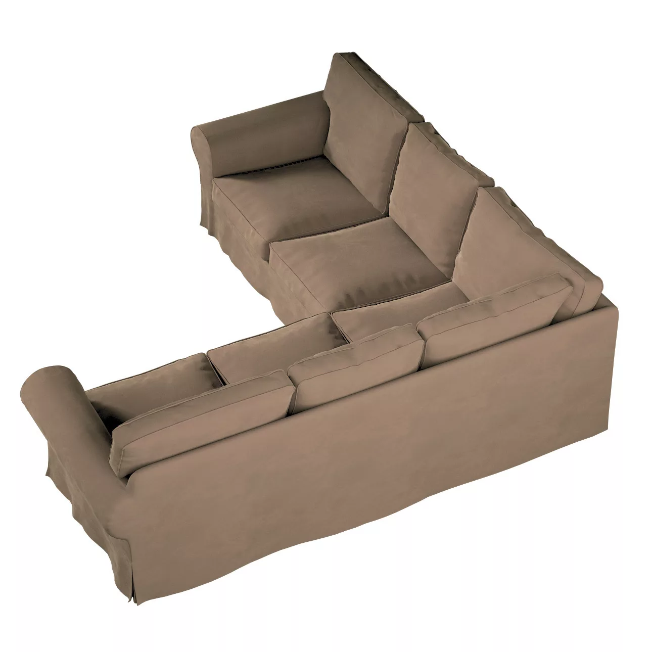 Bezug für Ektorp Ecksofa, beige, Sofahusse für Ektorp Ecksofa, Velvet (704- günstig online kaufen