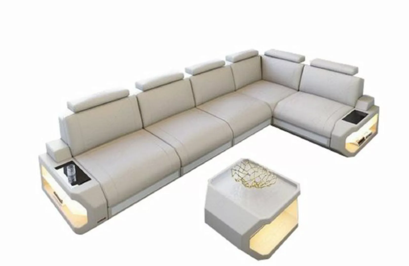 Sofa Dreams Ecksofa Leder Sofa Couch Siena L Form lang Ledercouch, L-Form L günstig online kaufen