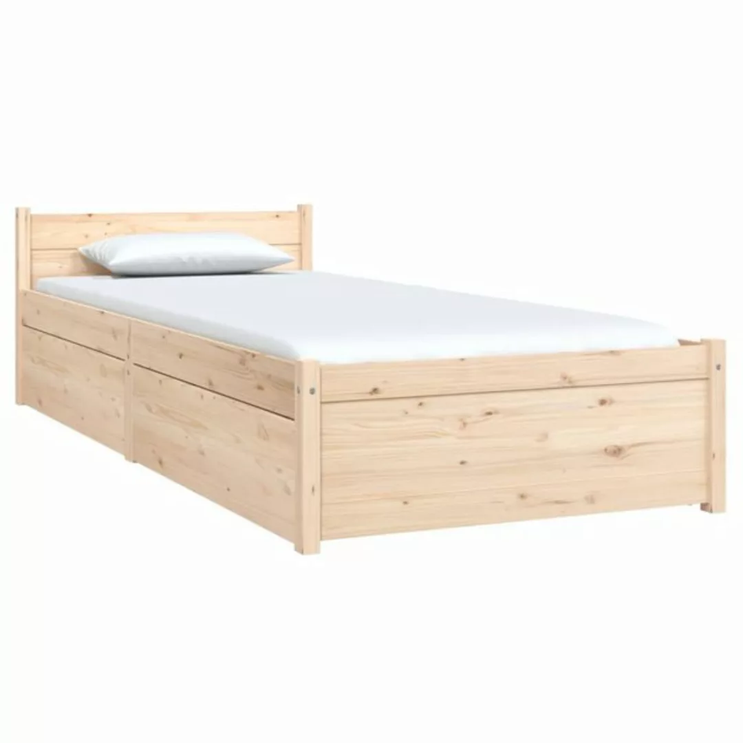 vidaXL Bettgestell Bett mit Schubladen 75x190 cm 2FT6 Small Single Einzelbe günstig online kaufen