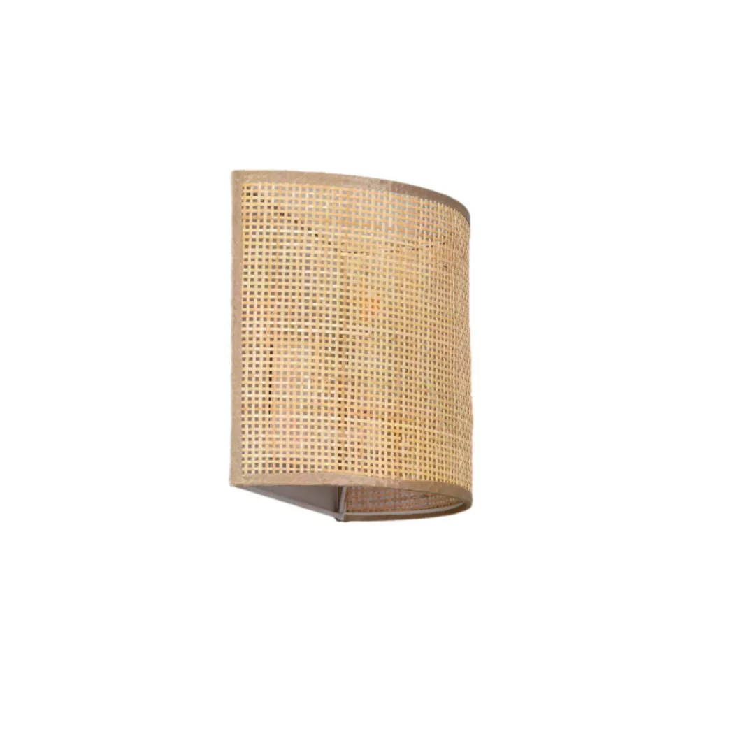 Wandlampe  LED Rattan Boho Abruzzo Bianca 25cm ABR-KL-BH-E14 günstig online kaufen