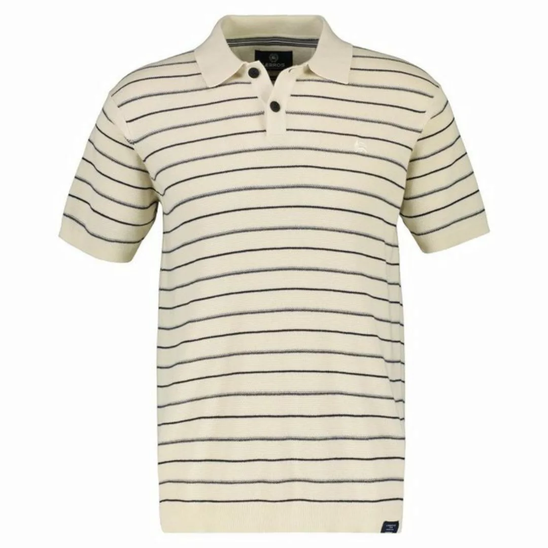 LERROS Poloshirt "LERROS Poloshirt in sommerlich-stylischer Strickoptik" günstig online kaufen