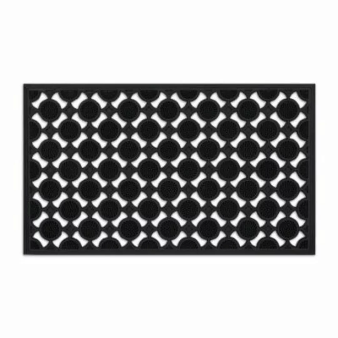 relaxdays Fußmatte aus Gummi 75 x 45 cm schwarz günstig online kaufen