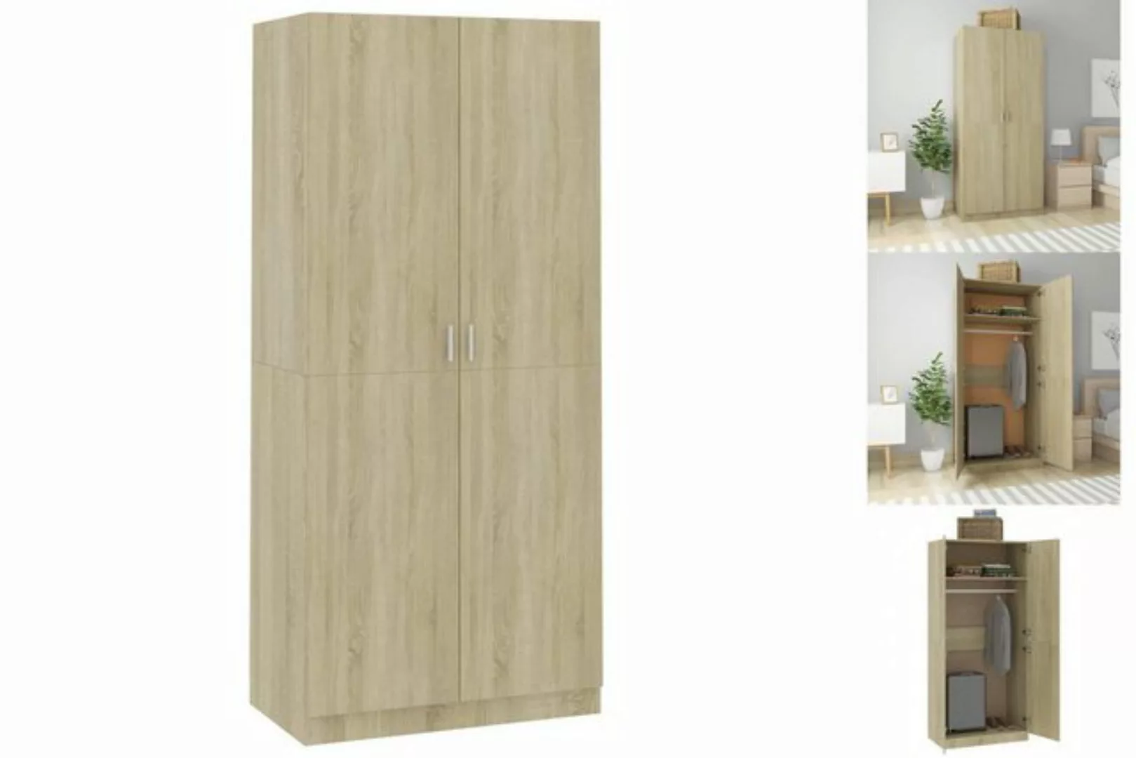 Kleiderschrank Sonoma-eiche 90×52×200 Cm Spanplatte günstig online kaufen