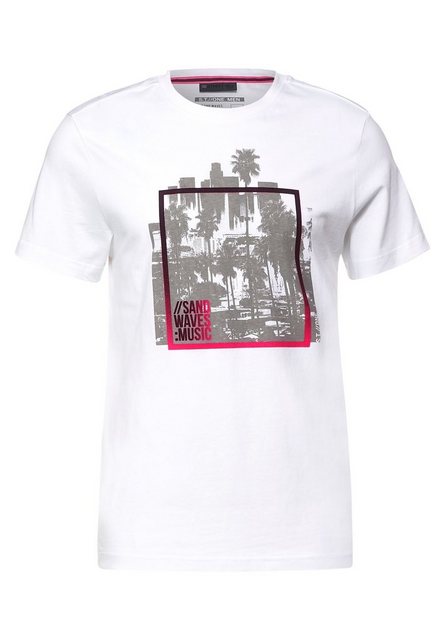 STREET ONE MEN T-Shirt mit Wordingprint günstig online kaufen