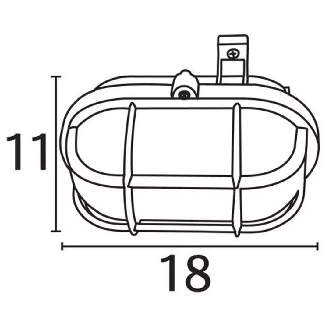 Wand- und Deckenleuchte Skot schwarz oval E27 günstig online kaufen