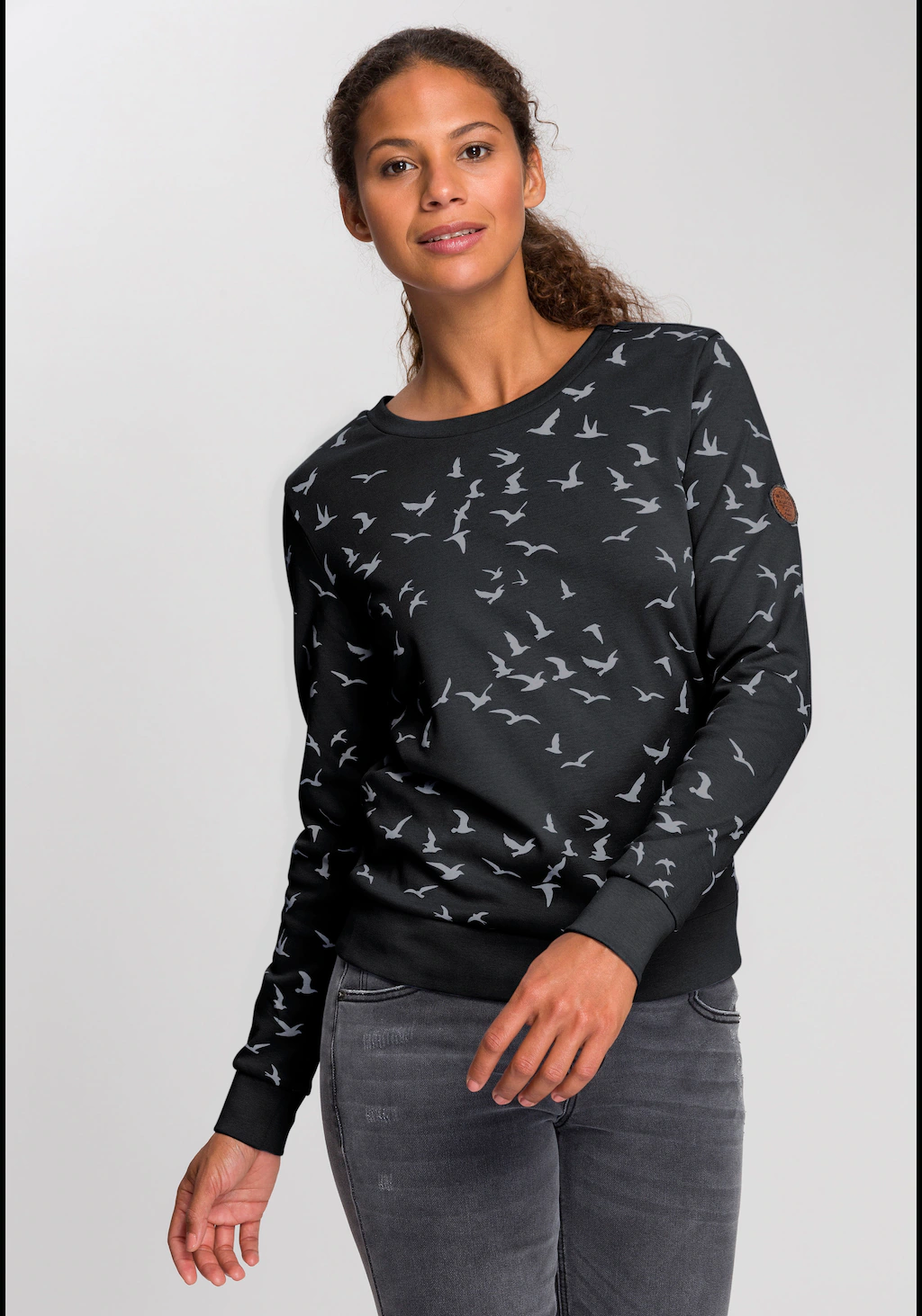 KangaROOS Sweatshirt, mit modischem Minimal-Allover-Print günstig online kaufen