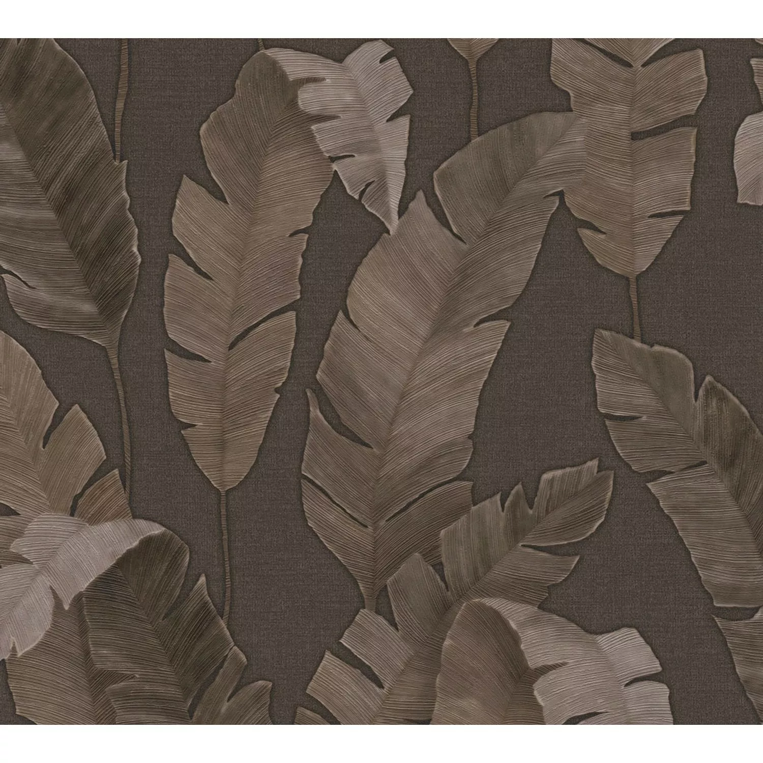 AS-Creation Vliestapete Blätter Floral Leicht Glänzend Strukturiert Braun günstig online kaufen