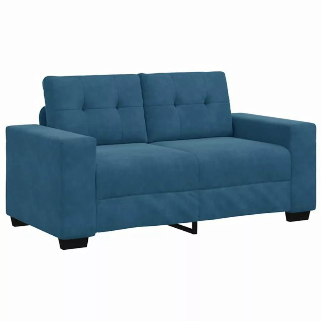 vidaXL Sofa Zweisitzer-Sofa Blau 120 cm Samt günstig online kaufen