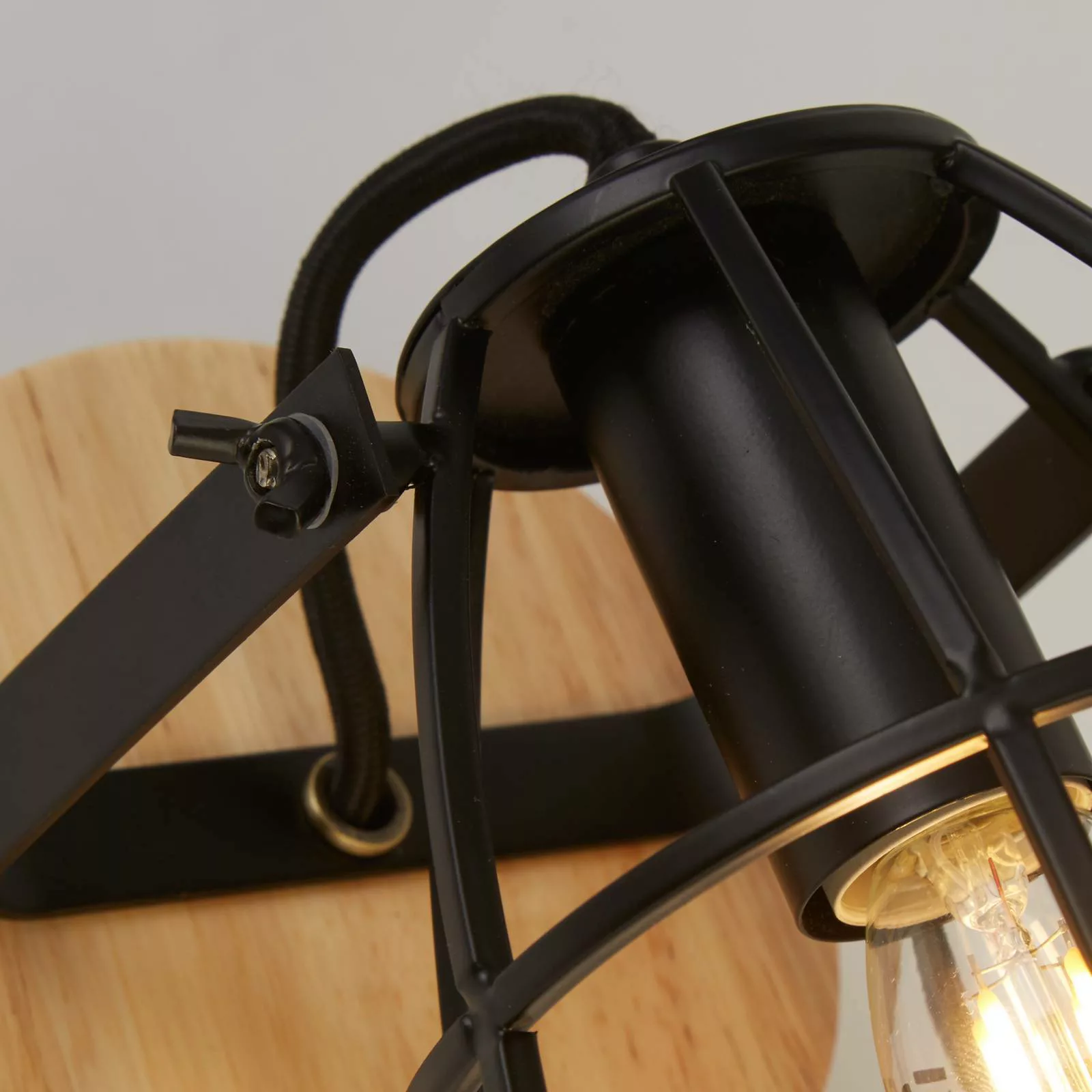 Wandlampe Cage II mit Gitterschirm günstig online kaufen