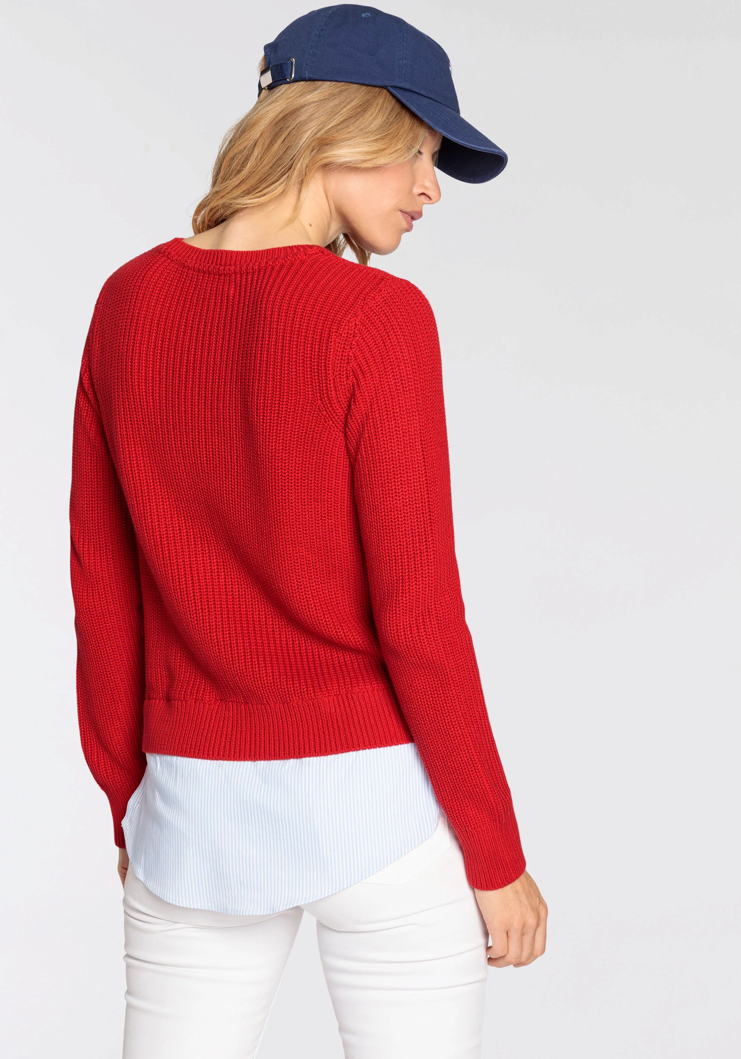 DELMAO 2-in-1-Pullover im sportiven Lagenlook günstig online kaufen