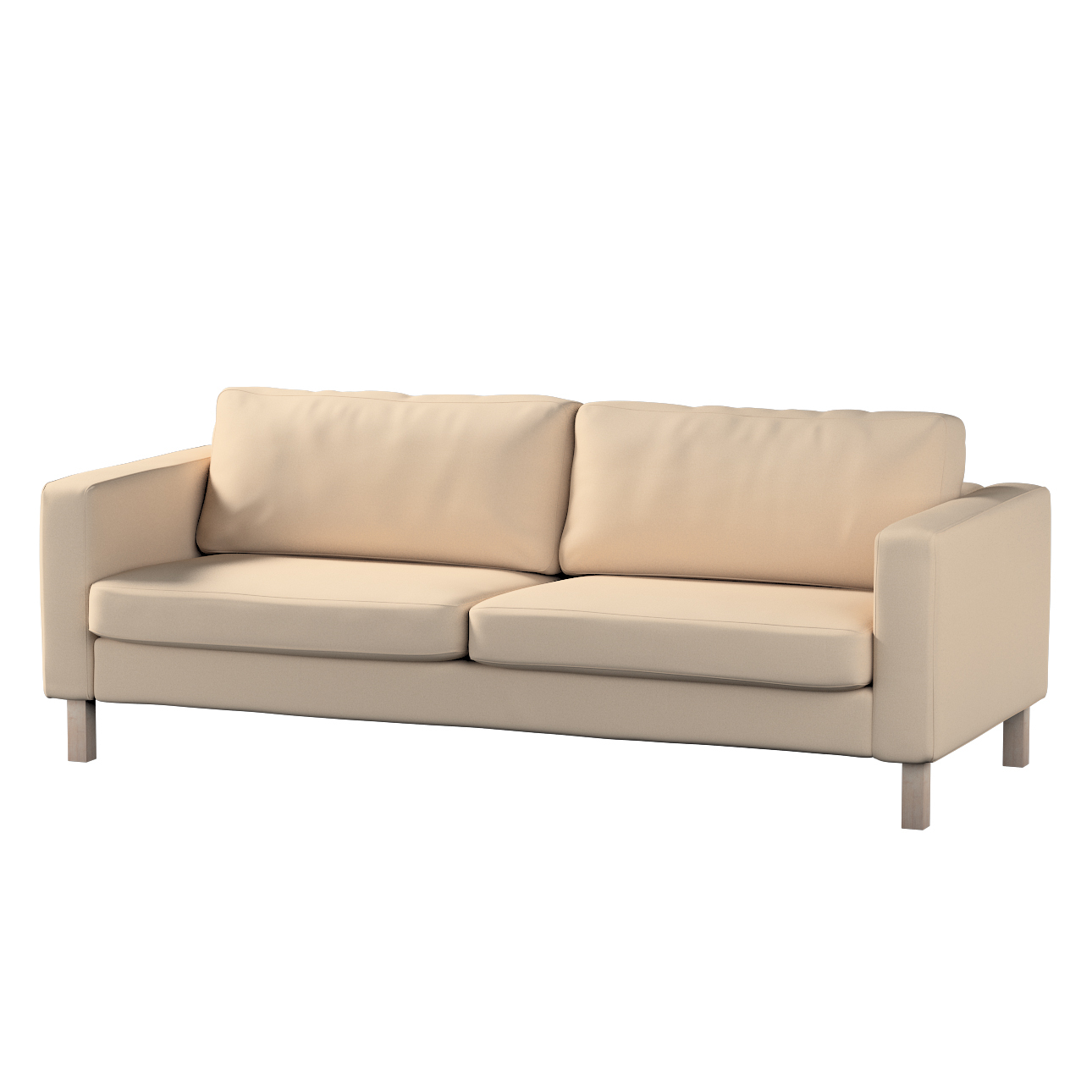 Bezug für Karlstad 3-Sitzer Sofa nicht ausklappbar, kurz, creme-beige, Bezu günstig online kaufen