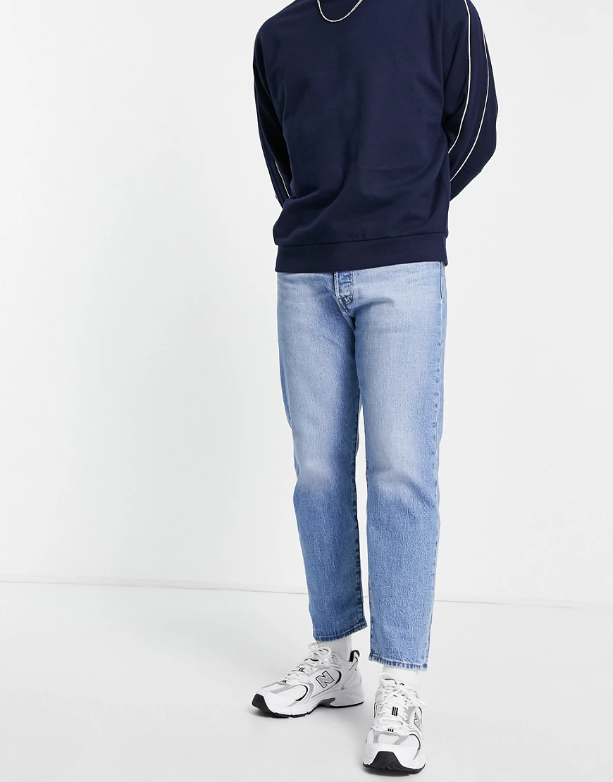 Levi's 501 – '93 – Jeans mit kurzem Schnitt in verwaschenem Hellblau günstig online kaufen