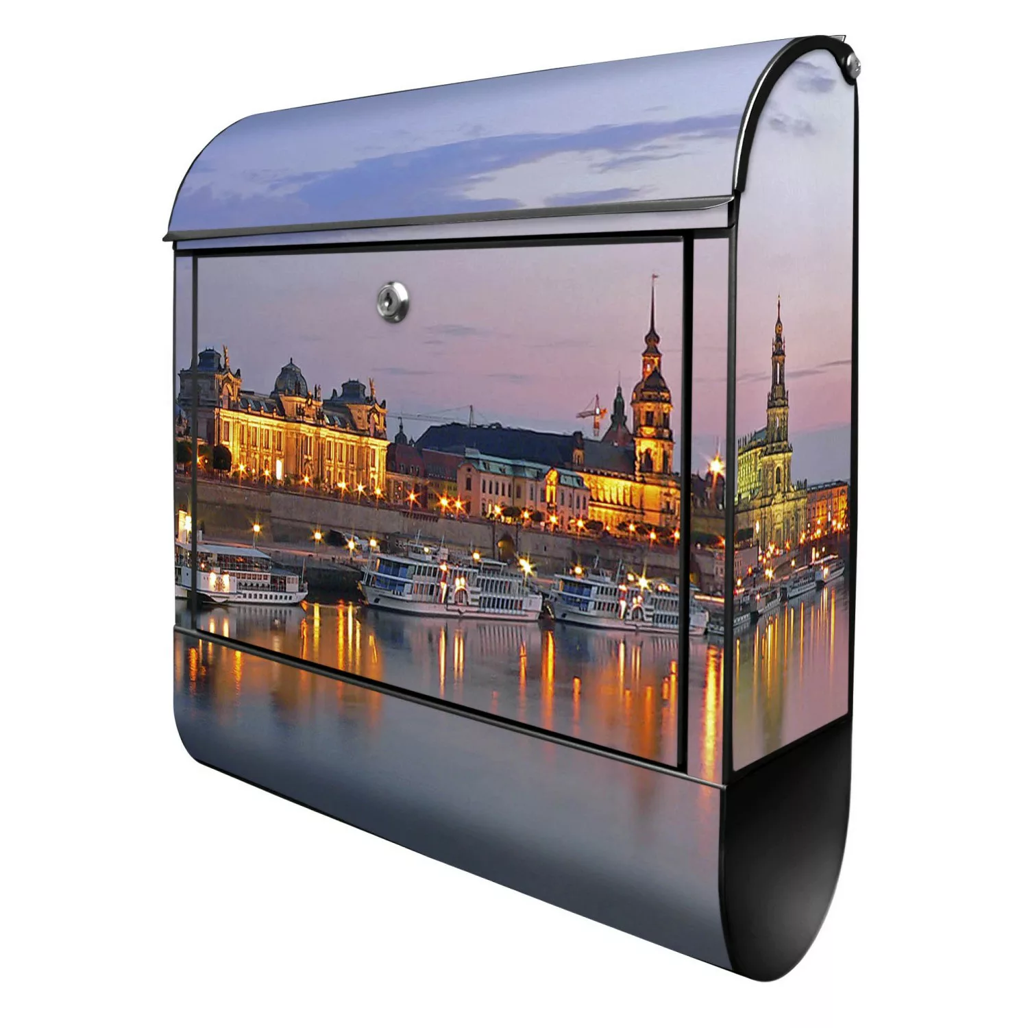 Banjado Design Briefkasten Schwarz Pulverbeschichtet 39x47x14cm 2 Schlüssel günstig online kaufen