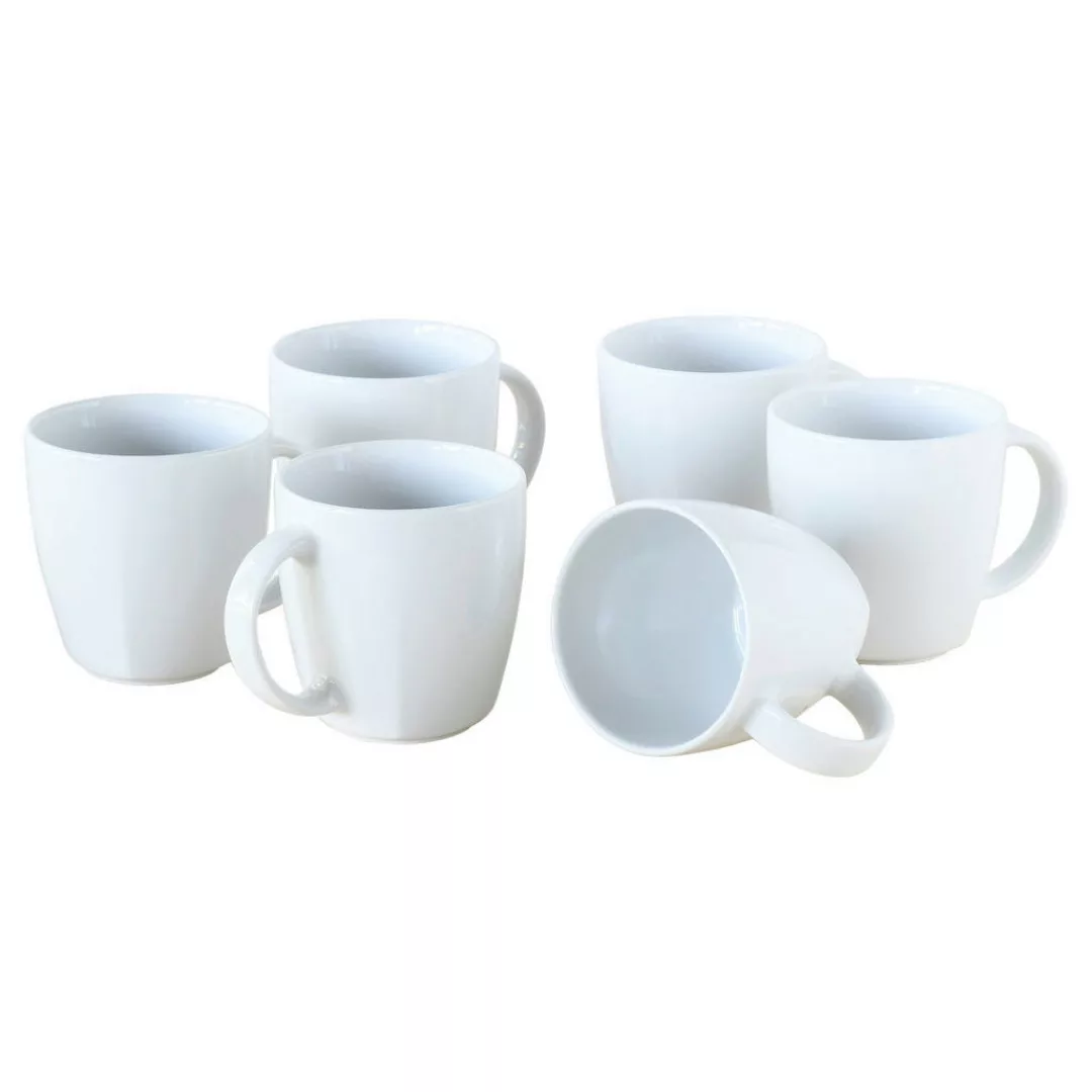 CreaTable Kaffeebecher Victoria weiß Porzellan 6 tlg. günstig online kaufen