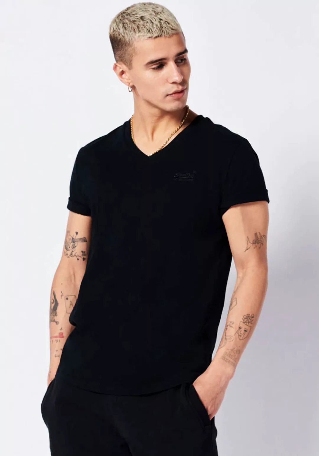 Superdry V-Shirt "VINTAGE LOGO EMB VEE" günstig online kaufen
